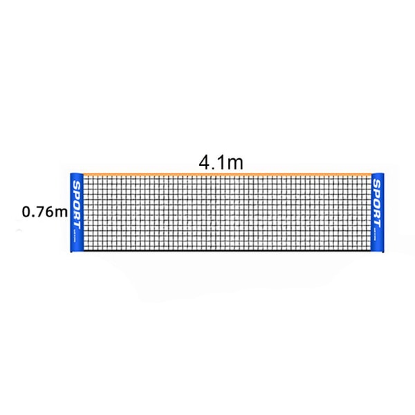 Kannettava kokoontaittuva standardi ammattimainen sulkapalloverkko Indoor Out White 4.1m