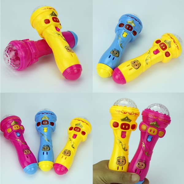 2 stk Blinkende projeksjonsmikrofon Baby Learning hine Utdanning Random Color 2Pcs