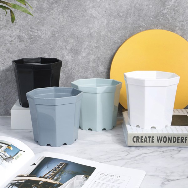 Köp 5st Blomkruka Hemväxt Bonsai Pot Octagon Decor Pot Pot Desk Su | Fyndiq