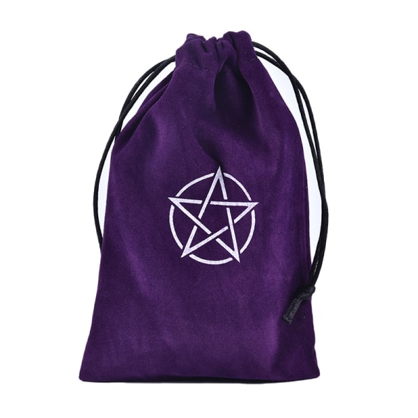115*180 Velvet Pentagram Tarot-säilytyspussi Lautapelikorttien arvonna Purple one size