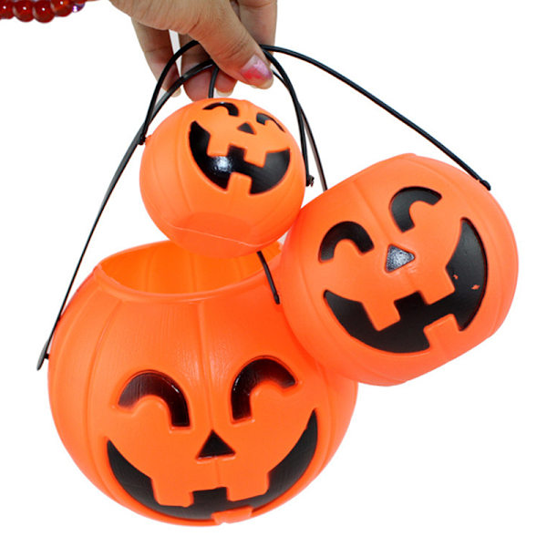 Hink med pumpa Halloween godis Trick Or Treat hinkar hållare Pa M