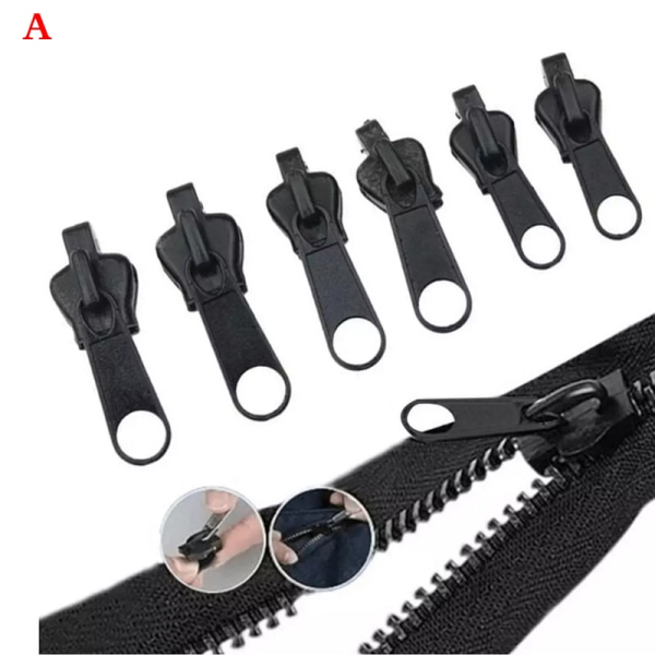 6 st Dragkedjereparationskit Universal Omedelbar Dragkedjereparation Ersättning A 6PCS