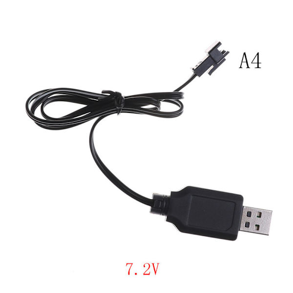 DC 3,6V-7,2V RC batteripakke USB-laderadapter for fjernkontroll 7.2V