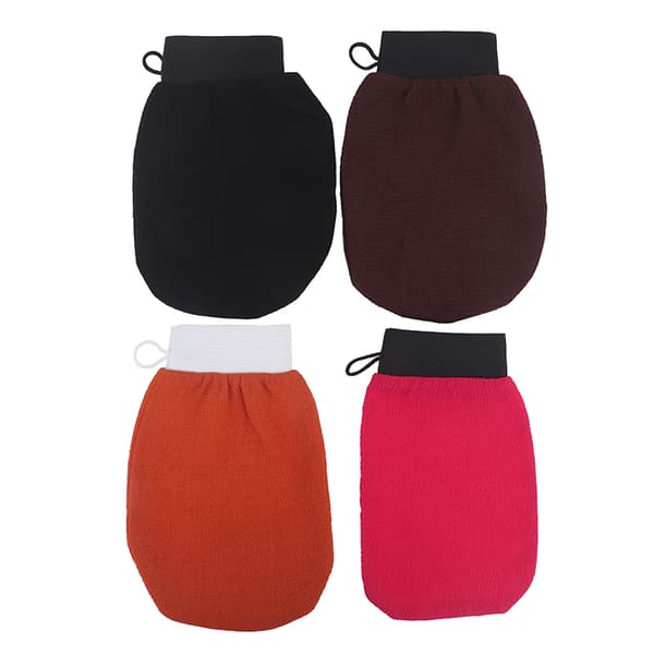 Dobbeltsidig Hammam Scrub Mitt Magic ing Glove Exfoliating Tan Black