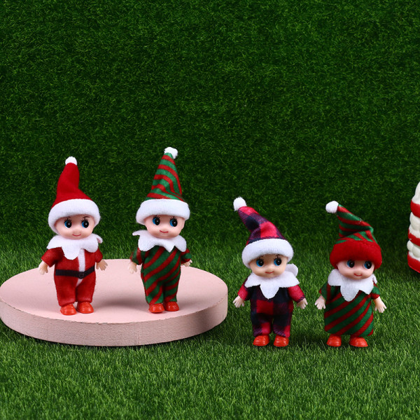 1 Stk Baby Elf Dolls med bevegelige armer Ben Dukkehus tilbehør Random Color 1Pc