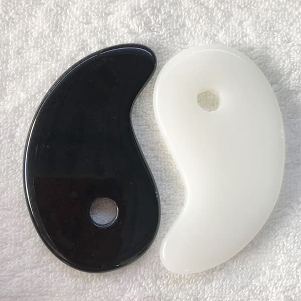 4 stk face gua sha board ansigtsskrabning skrotningsplade face bo Black C