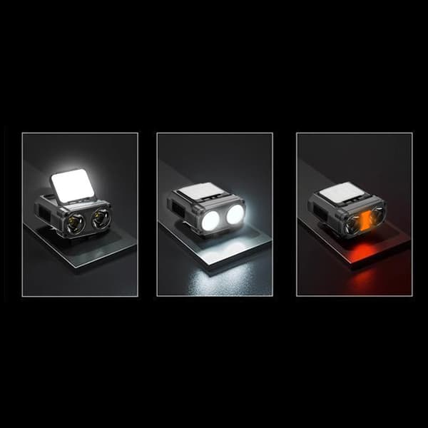 Ultra Bright Mini Oppladbar Hodelykt LED Clip On Cap Light A