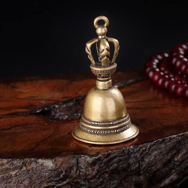 Joulukuusi riipus messinki Käsityö Magic Bell Wind Bell Ti Bronze gold onesize
