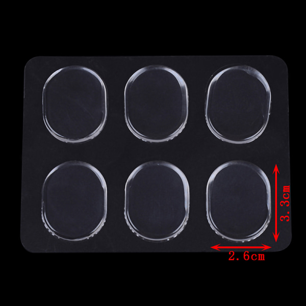 6 st Drum mute pad silicon gel ljuddämpare slaginstrument s Clear onesize