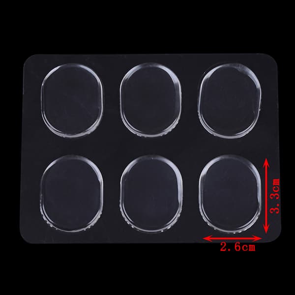 6 stk Drum mute pad silicon gel lyddæmper percussion instrument s Clear onesize