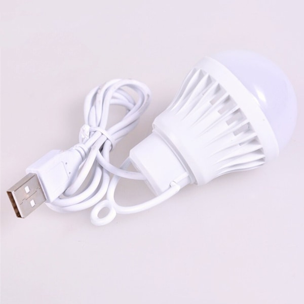 3/5/7W Bärbar Lanterna Camping Lights USB Power Lamp Outdoor C White 7W