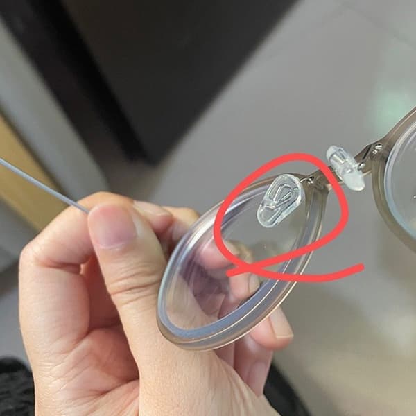 5 par silikone næsepuder til briller, push-in silikone luft one size
