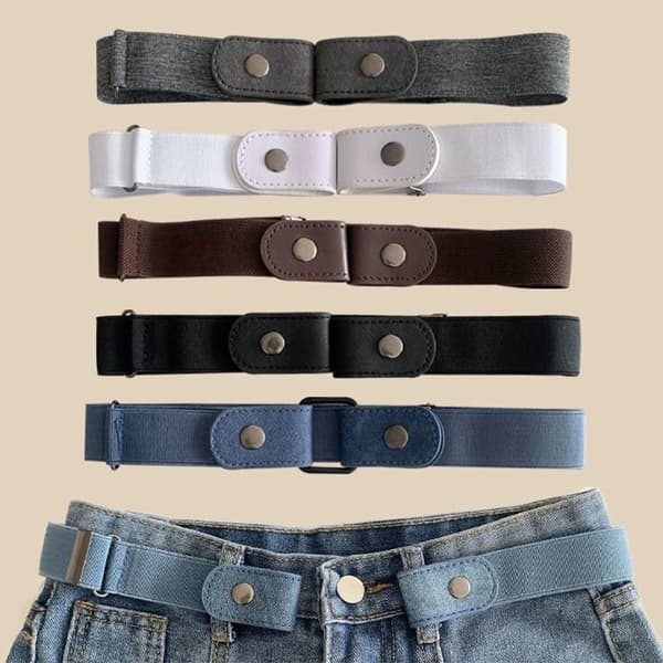 Lat midjebälte Osynligt Spårlöst Mångsidigt Elastiskt Bälte Justerbart Dark blue