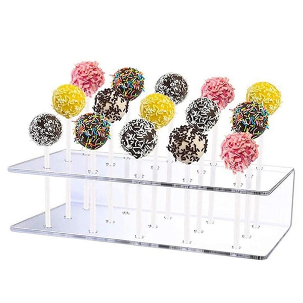 Cake Lolli Holder Akryl Display Stand 15 hulls godteriholder de Transparent