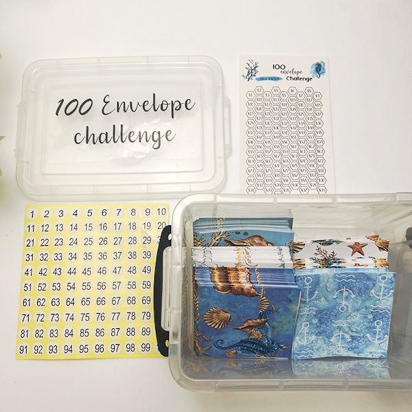 100 Kuvert Utmaningslåda - Ett Enkelt Och Roligt Sätt Att Spara 10$ 3