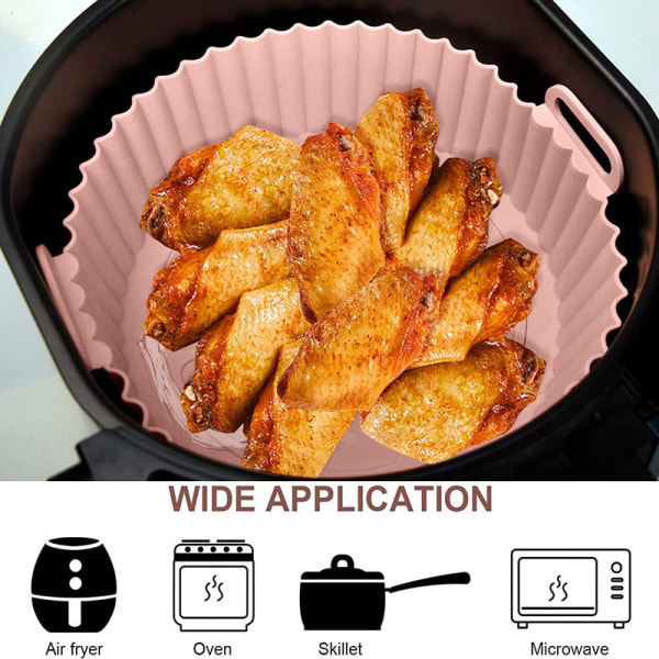 16,5 cm Air Fryer Silikone Pot Air Fryer Kurv Liner non-stick Blue 16.5cm