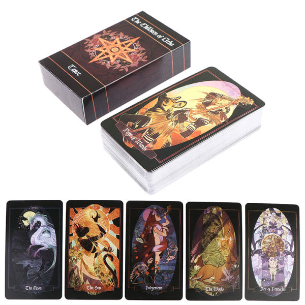 78 korttia Lithan lapset Tarot-kortit Profetia-ennustuspakka Multicolor one size