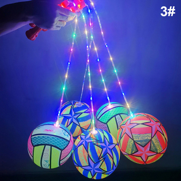 Lysende oppblåsbar leketøy hoppeball strandball forelder barn Multicolor 3#
