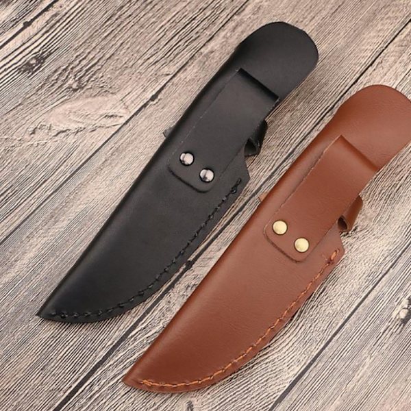 22 cm Slida Läder Slida Med Midjebältes Spänne Cover Läder Black One Size