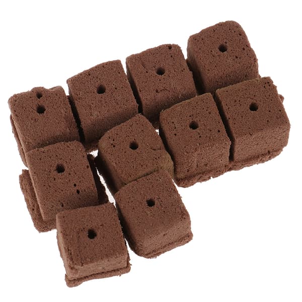 10 stk rockwool hydroponics dyrke starter terninger Brown One Size