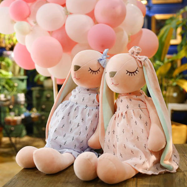 e Sarjakuva Long Ears Doll Sleeping Mate täytetyt pehmolelut Pink 35cm