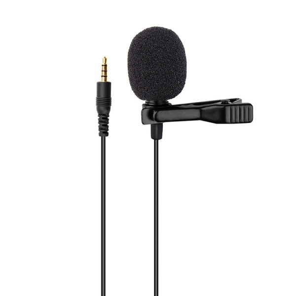 3,5 mm Omnidireksjonell mikrofonklemme Bærbar mikrofon 1,5m Black onesize  856c | Black | onesize | Fyndiq
