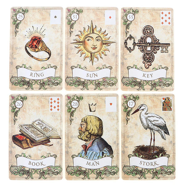 Vanhan tyylin Lenormand ennustuskortit lautapelien ennustaminen Multicolor onesize