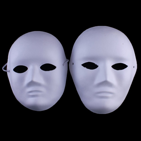 Helmasker Papper Blank Vit Halloween Cosplay Cat Paintab Female ONESIZE