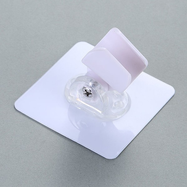 1 stk Dusjhodeholder Justerbar veggfeste for bad White 7.2*7.2CM