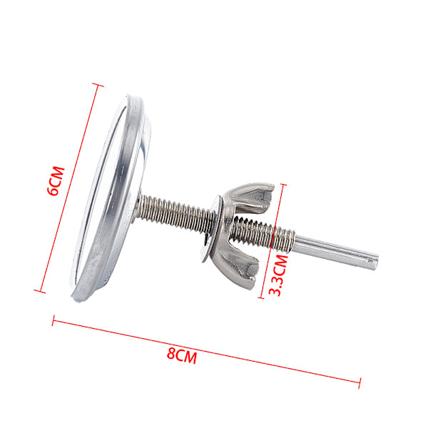 Rustfritt stål Grill BBQ Smoker Grill Termometer Temperatu Silver One size