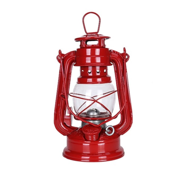 19cm Retro Outdoor Camping Parafin Lampe Bærbar Lantern Brons Black one size