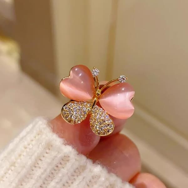 Søde sommerfuglebrocher udsøgt flash bore insektbroche La White