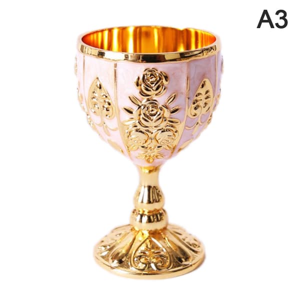 4 stk 30ML Retro Creative Small Beverage Wine Cup Gold European Multicolor 4Pcs