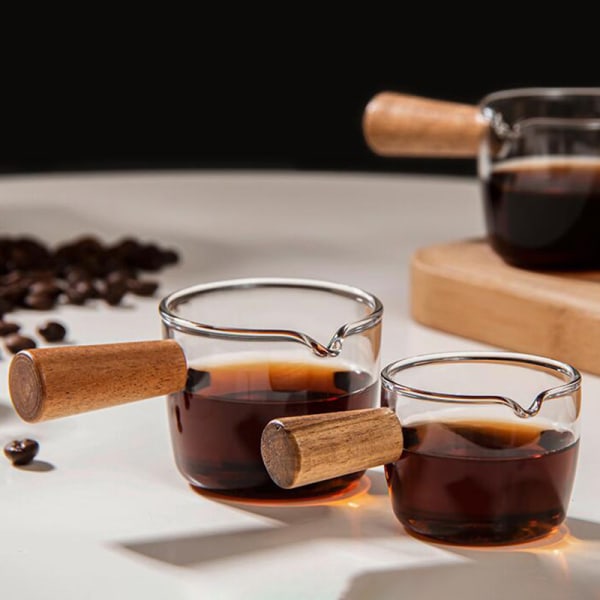 Multifunksjonell smakskål kaffe mini melkekopp Håndtrukket saus transparent 50ml