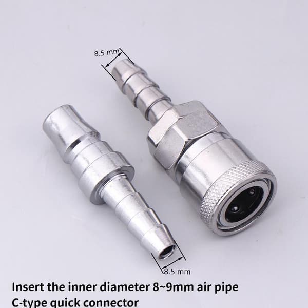 2 stk. pneumatisk fitting SH20 PH20 koblingsstik 8 mm kompressor one size