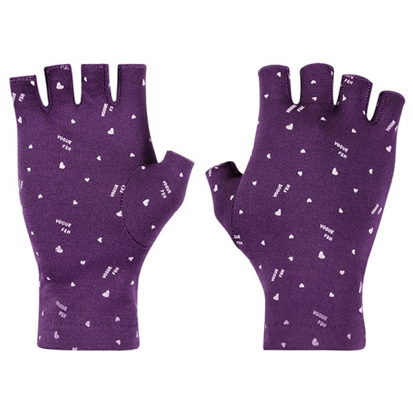 1 par anti UV-strålebeskyttelseshandsker UV-beskyttelseshandske Purple one size