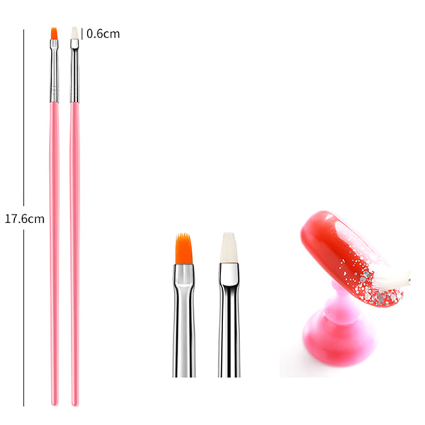 15 stk Dotting Pen Krystalhåndtag Negle DIY Art UV Gel Neglebørste 3