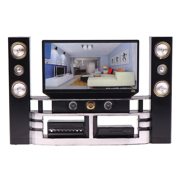 1/12 Dockhus Mini TV-prydnad Dockhus Vardagsrumsmöbler one size