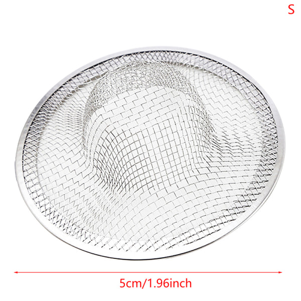 2st rostfritt stål badrumsavloppsfilter duschhårfångare Silver 5CM