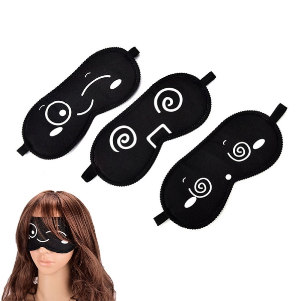 6kpl Uusi Pure Silk Sleep Eye Eye Mask pehmustettu Cover Travel Rela Black one size