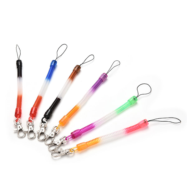 1st-Infällbar-Plast-Fjäder-Spiral-Spiral-Stretch-Nyckelring-Ri
