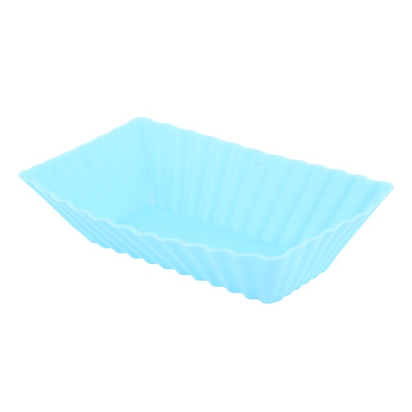 6 Stk Silikone Genanvendelig Kageform Gelé Bageform Cupcake Mak blue one size