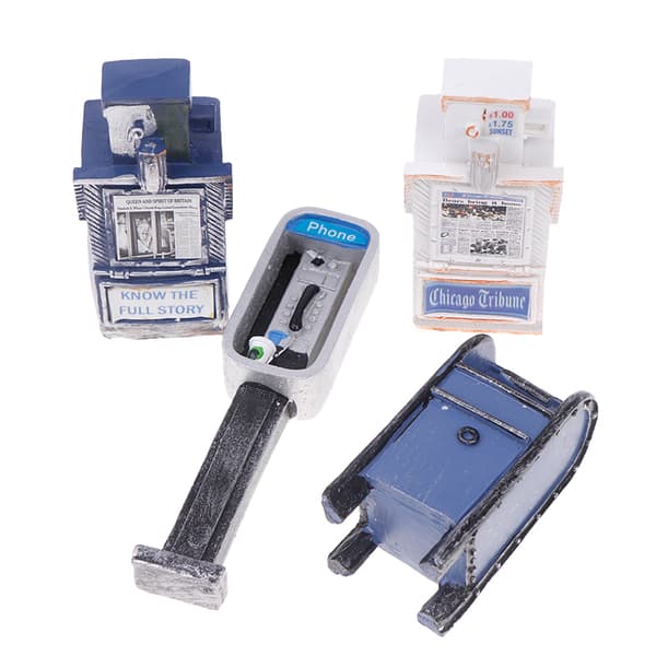 Miniature Telefonboks i 1:12 Skala D