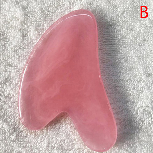 ansikte gua sha styrelse ansiktsskrapning skrotningsplatta ansikte kropp ma Pink B