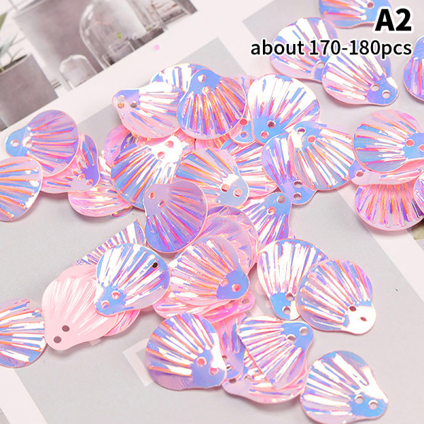 1 taske Shell Fish Scale Pailletter Eye Face Stickers Makeup Rhinest A2 onesize