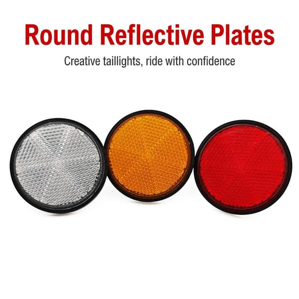 4 st Moto Cirkulär Reflektor Elcykel Vattentät Nattvarning Orange 4pcs