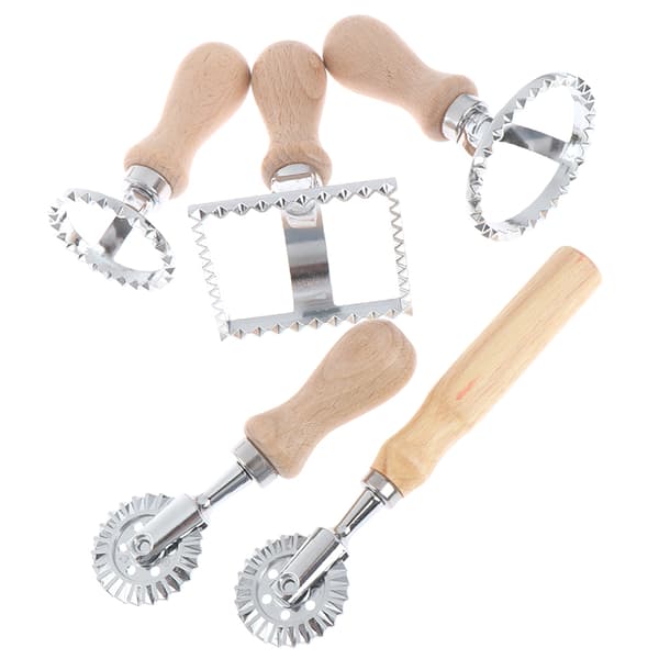 5 stiler Pasta Hånd-ting hine Pregede Dumpling Preging kake g A