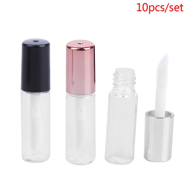 10 stk/sæt 1,5 ml tomme læbeglasrør læbepomaderør læbestift Co Black