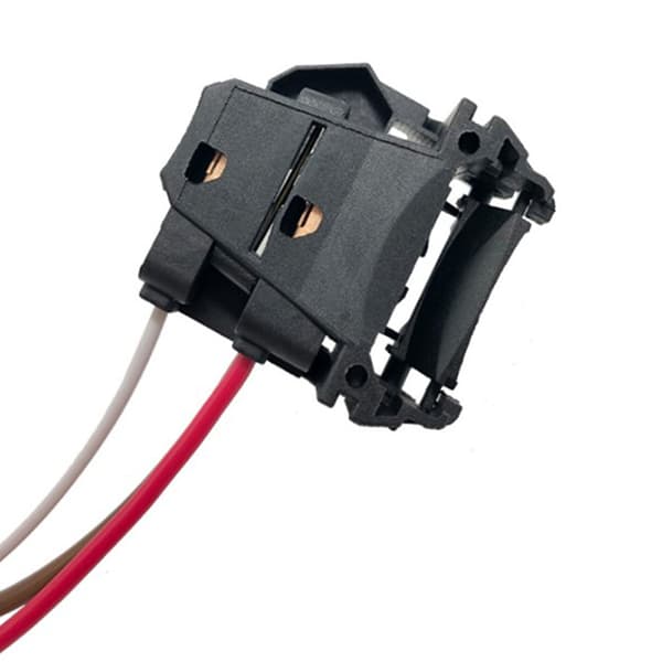 Svart bil H7 nærlys lampe frontlys pæreholder adaptersele onesize