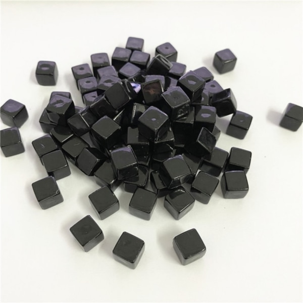 50 stk/sett 8mm klar kube Fargerik krystall firkantet hjørne Transpa Black 50pcs